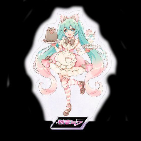 Акрилова фігурка Хацуне Міку з котиком Hatsune Miku 10 см 2490403640 фото
