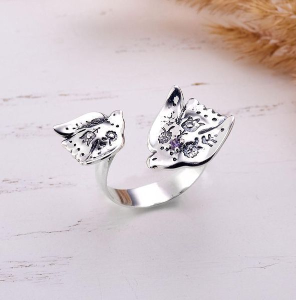 Кольцо серебряное разъемное Пташка-Заряница Ametist 925 Zircon 18-18.5 размер 2911958456 фото