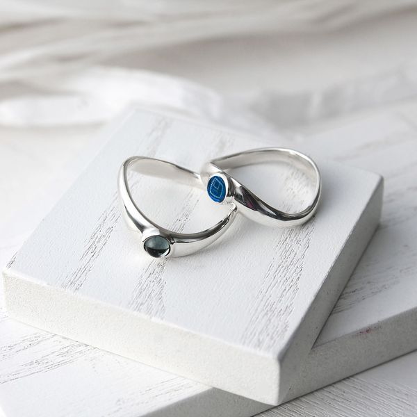 Кольцо Тонкая Материя Dark Aquamarine 925 17 123-S05-5116k фото