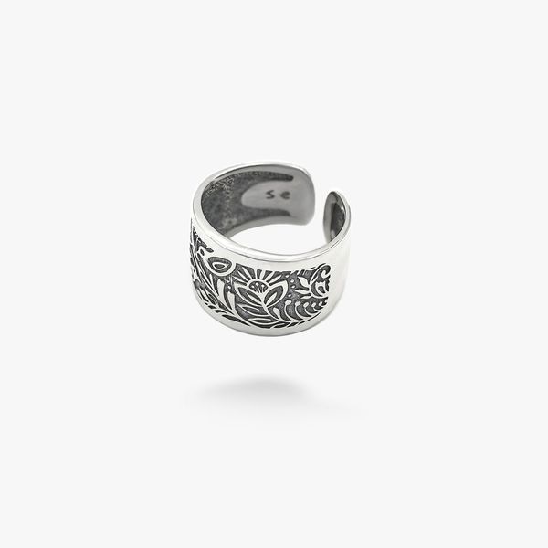 Кольцо серебряное с этническим орнаментом Гаивка Maxi 925 Птах 17.5-18 размер 52-11502S-5070k-175 фото