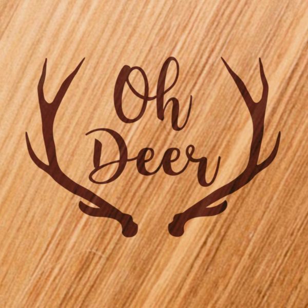 Дошка для нарізування "Oh Deer", 25 см, англійська 2603936293 фото