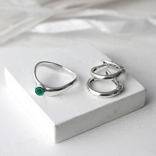 Кільце Тонка Матерія Emerald 925 18 123-S04-5116k фото