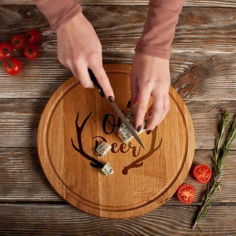 Доска для нарезки "Oh Deer", 35 см, английский 2603936294 фото