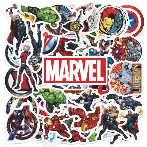 Стикерпак Марвел Месники Набір наклейок GeekLand Marvel Avengers 50 штук 2881880069 фото