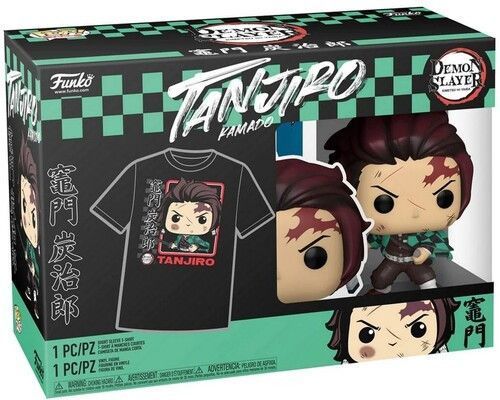 Набор Funko Pop Tee Set Фанко Поп Demon Slayer Tanjiro Клинок рассекающий демонов Танджиро 10 см DS BL K867 М DS BL K867 М фото