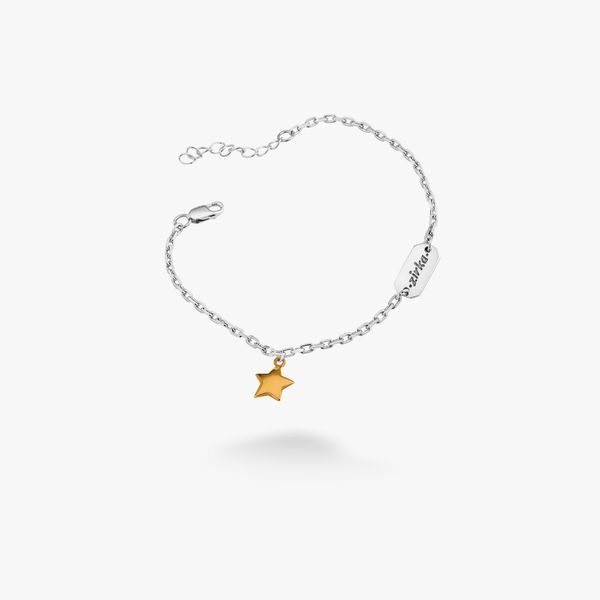 Браслет цепочка серебряный с подвеской Пани-Зирка 925 17 см+3 см 243-SG-5222-2b фото
