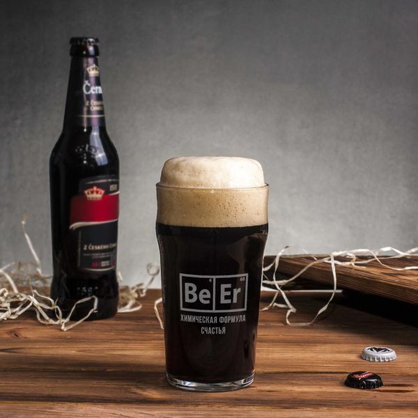 Келих для пива "BeEr", англійська, Крафтова коробка 2603873409 фото