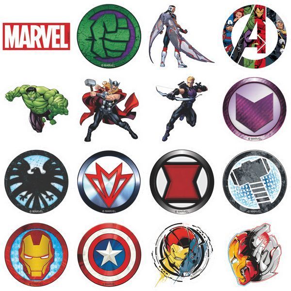 Стикерпак Марвел Месники Набір наклейок GeekLand Marvel Avengers 50 штук 2881880069 фото