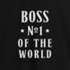 Фартук "Boss №1 of the world", Черный, английский 2603851014 фото 3