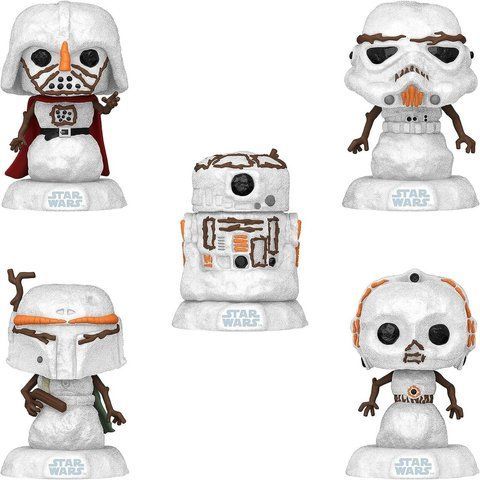 Набір фігурок Funko Pop Фвнко Поп&nbsp;Star Wars Holiday: Snowman 5 Pack Зіркові Війни&nbsp;Exclusive SW HS 5 SW HS 5 фото