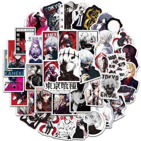 Стікерпак Токійський Гуль Набір наклейок GeekLand Tokyo Ghoul 50 штук 2881878496 фото