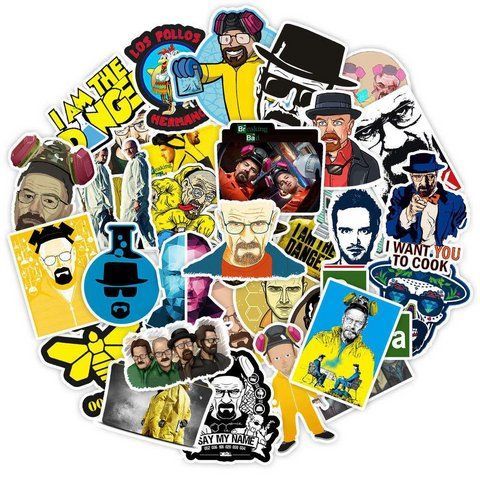 Стикерпак Во все тяжкие Набор наклеек GeekLand Breaking Bad 50 штук 2881874834 фото