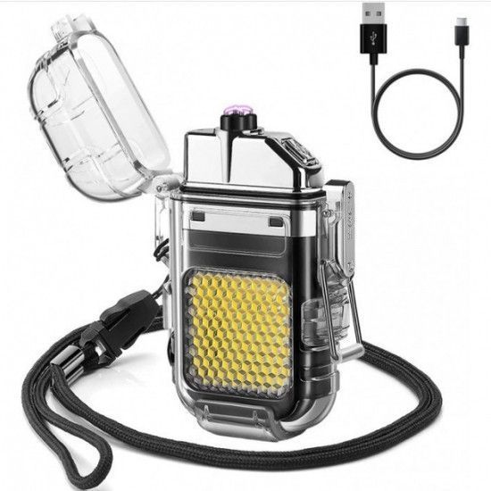 Электроимпульсная зажигалка Flashlight спиральная usb зажигалка с фонариком 2200874336 фото