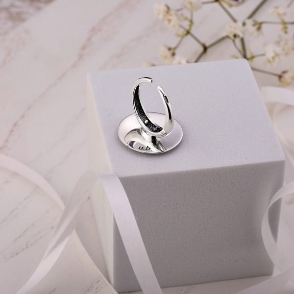 Серебряное этническое кольцо с цветочным орнаментом Пейстра mini 925 15-16 размер 2679444520 фото