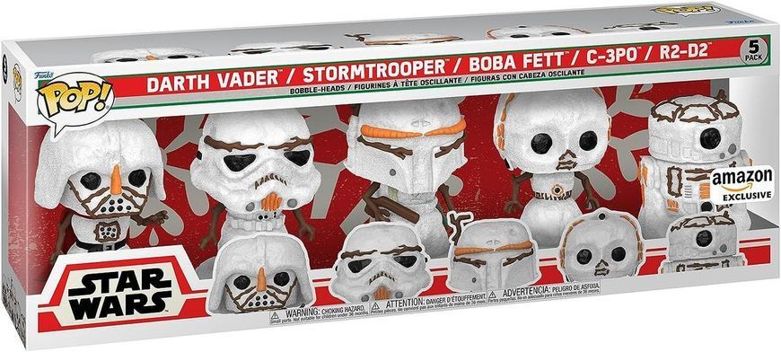 Набор фигурок Funko Pop Фвнко Поп&nbsp;Star Wars Holiday: Snowman 5 Pack Звездные Войны&nbsp;Exclusive SW HS 5 SW HS 5 фото