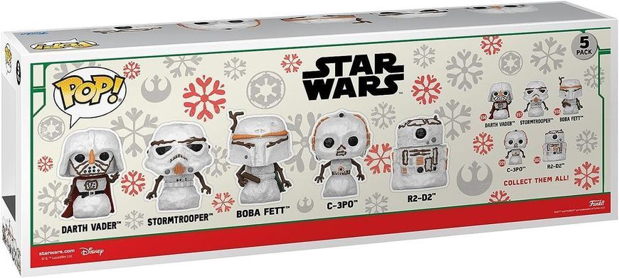 Набор фигурок Funko Pop Фвнко Поп&nbsp;Star Wars Holiday: Snowman 5 Pack Звездные Войны&nbsp;Exclusive SW HS 5 SW HS 5 фото